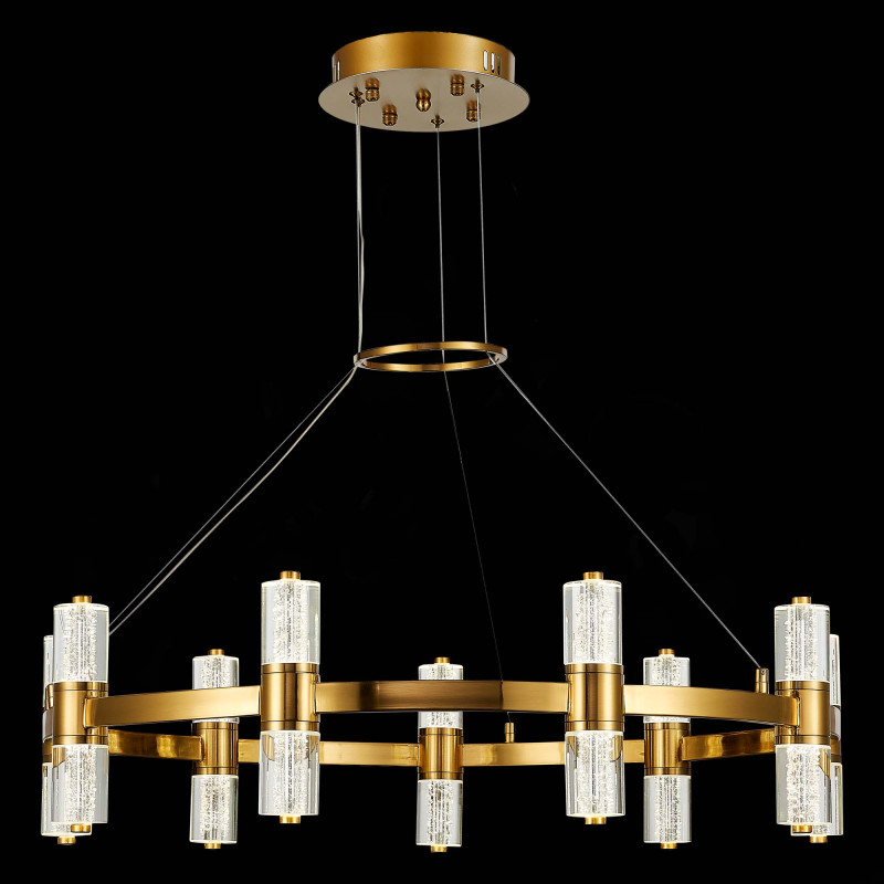 Люстра подвесная 80 см, 45W 4000K ST LUCE GEMINA SL6007.203.18 Латунь