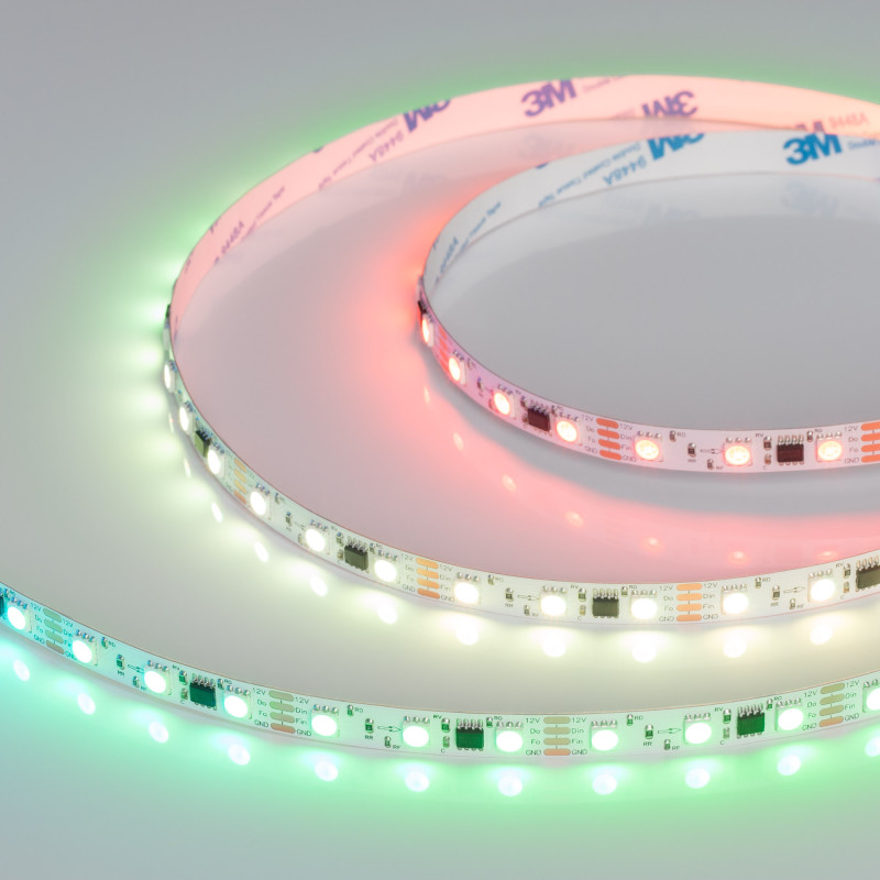 Лента SPI-B60-10mm 12V RGB-PX3-BPT (12 W/m, IP20, 5060, 5m) (Arlight, бегущий огонь) 039179. Цена указана за 5 метров. Продается кратно 5 метрам.