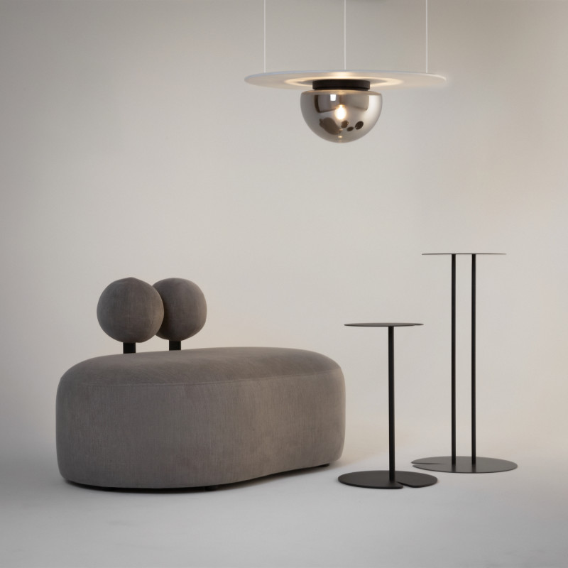 Накладной светильник 31,5*31,5*22 см, 1*E27, 60W, Maytoni Glassy MOD270CL-01B черный