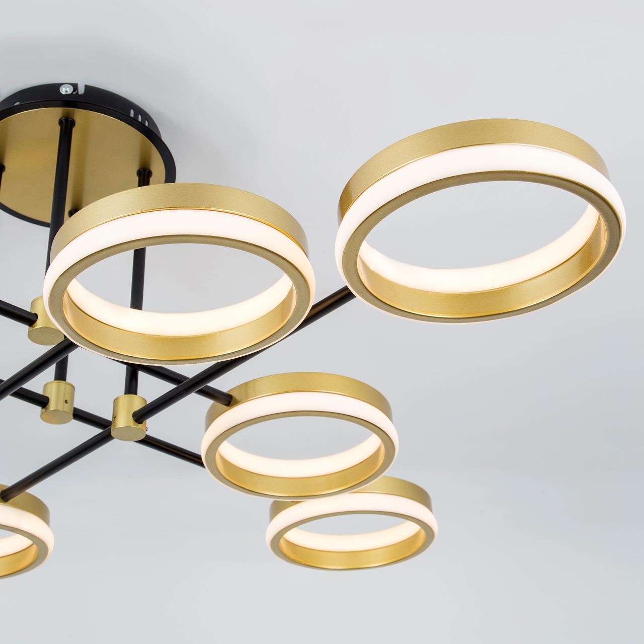 Светильник 103*103*35 см, LED 113W, 3000 / 6000K, Золото LED4U L3102-4