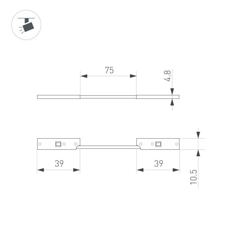 Коннектор Arlight 043053 18*0,5*1,1 см.