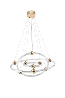 Светильник подвесной 40/60 см, LED 141W 4000K золото Zortes Auralia ZRS.57790.141