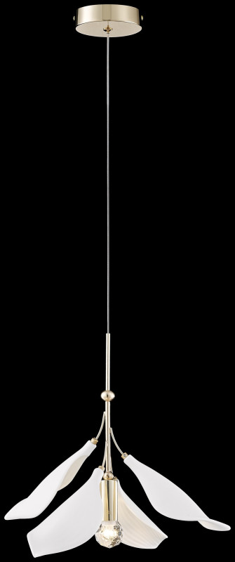 Подвесной светильник 35*110 см, 1*E14, 40W, Wertmark Miranda WE123.01.306, золотой