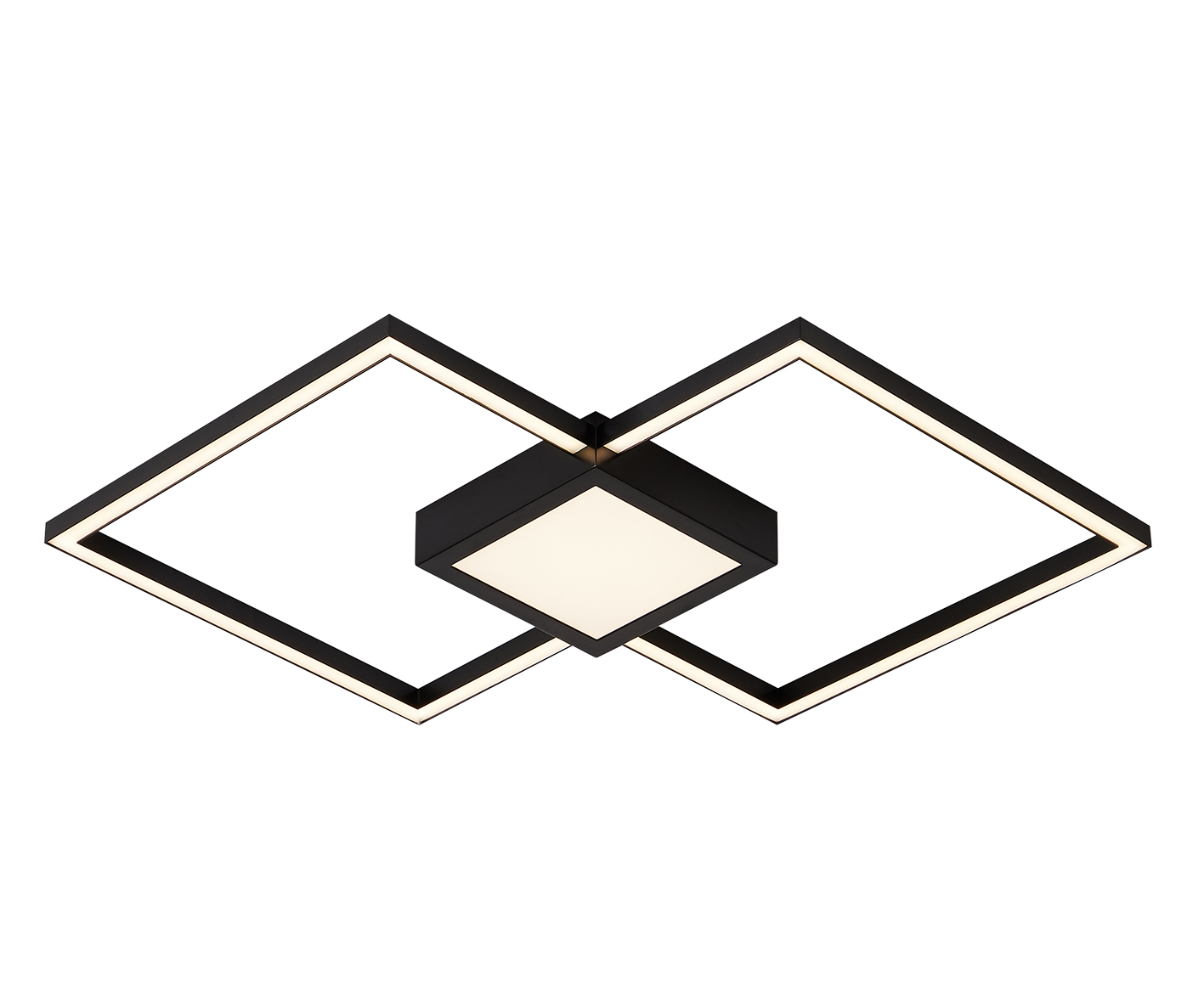 Светильник 72*72*5 см, Led 50W 4000K Черный Kink Light ЛИНД 07612-2,19