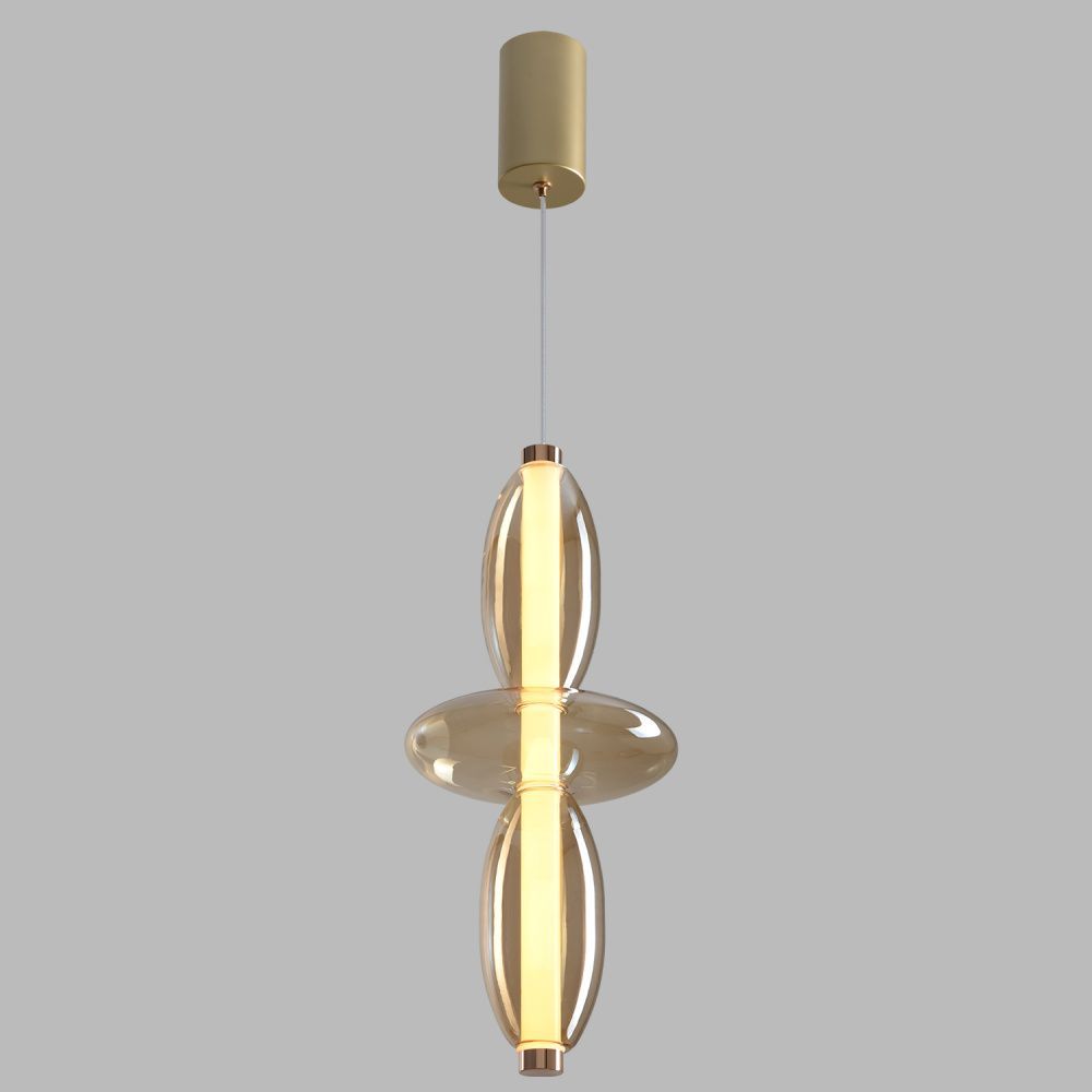 Светильник 18 см, 14W, 3000K, Crystal Lux QUASAR SP14W LED AMBER, золото