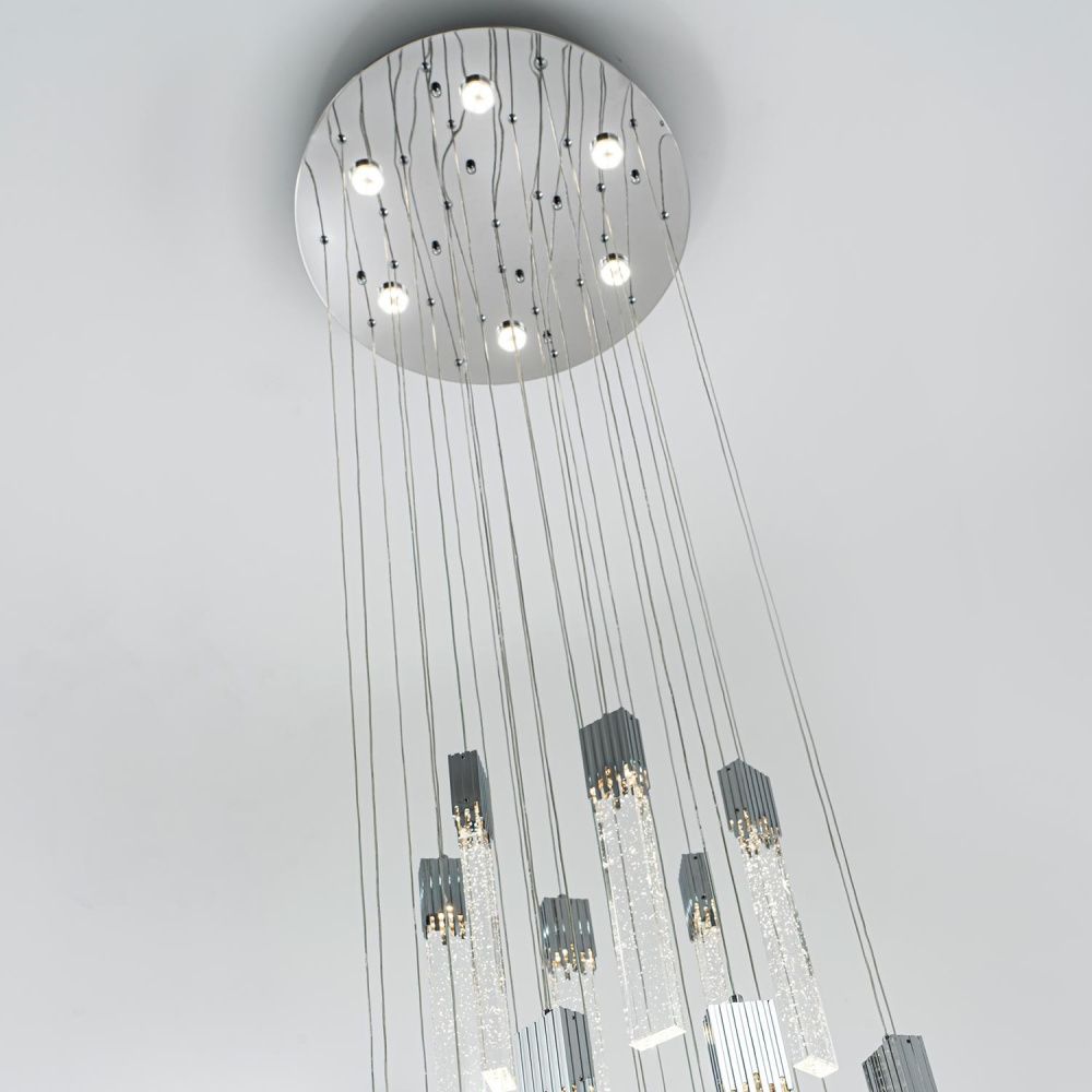 Подвесная люстра 60 см, 160W, 4000К MODELUX ML.88992.26 CR хром