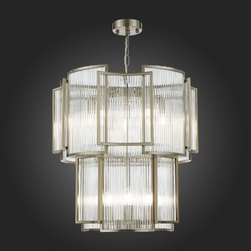 Люстра подвесная 56 см, 480W, ST LUCE COSENZA SL1234.103.08 Никель