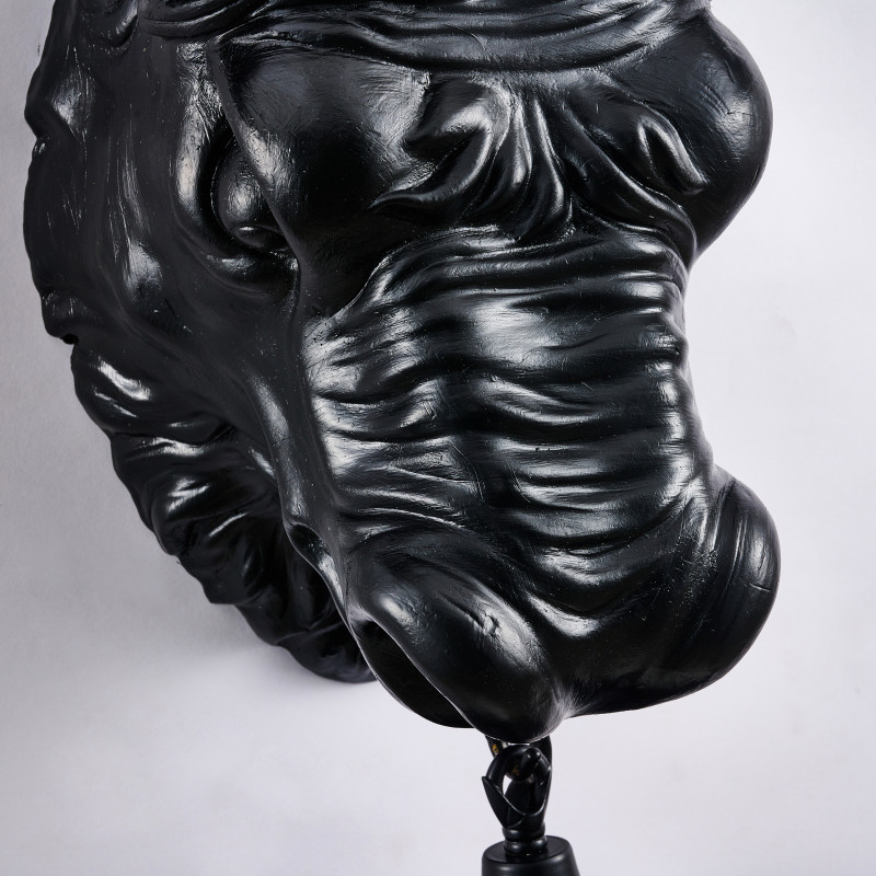 Уличный светильник Favourite Bison 4001-1W, D225*W360*H595, каркас черного цвета, плафон из прозрачного узорного стекла