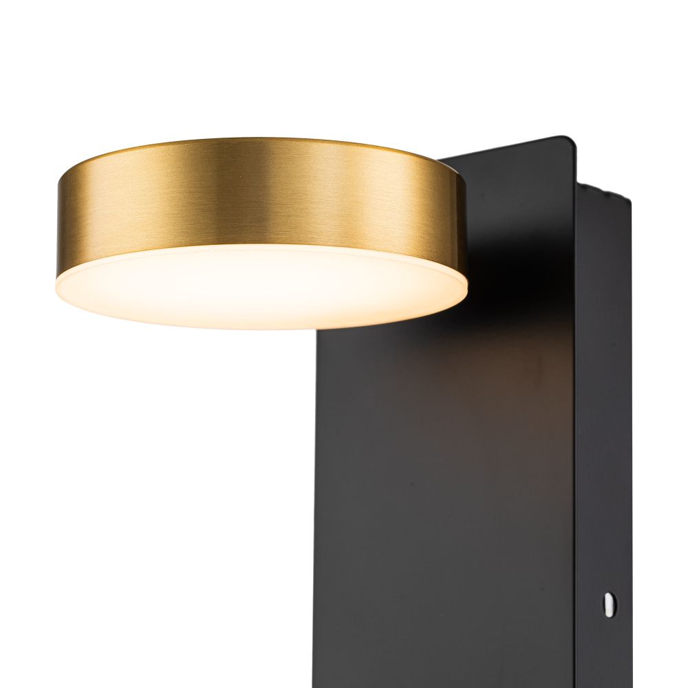 Бра 15*10*-23 см, 1*LED*7W, 2900K, Freya Сол / Sol FR5346WL-L5BBZ, Черный и Латунь