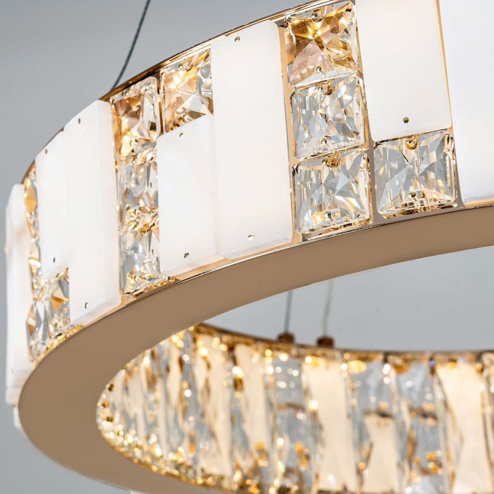 Подвесная люстра 60x50см, LED, 30Вт, 3000 / 6000K, Modelux ML.6985.600P GD Золото