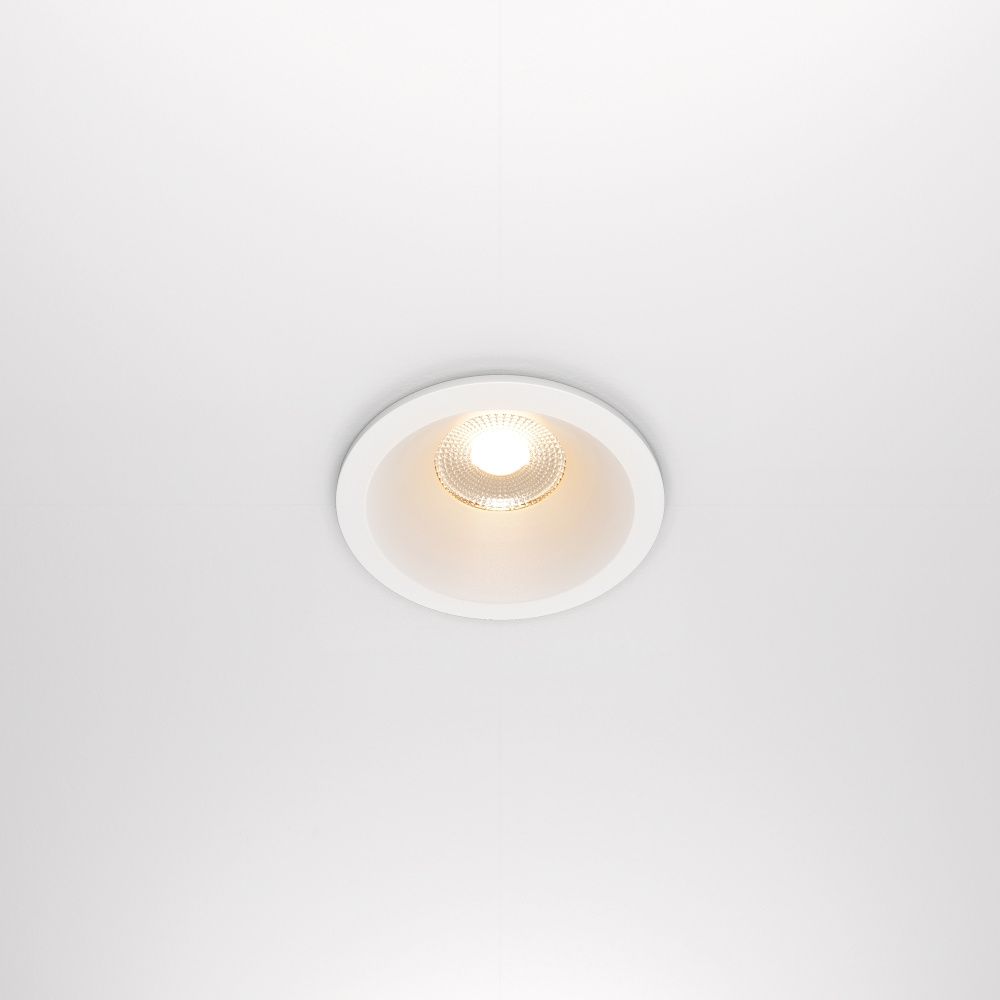 Встраиваемый светильник  DL034-01-12W2.7K-W **-8,5 см, *LED*12W, 2700K, Maytoni technical Zoom DL034-01-12W2.7K-W, Белый