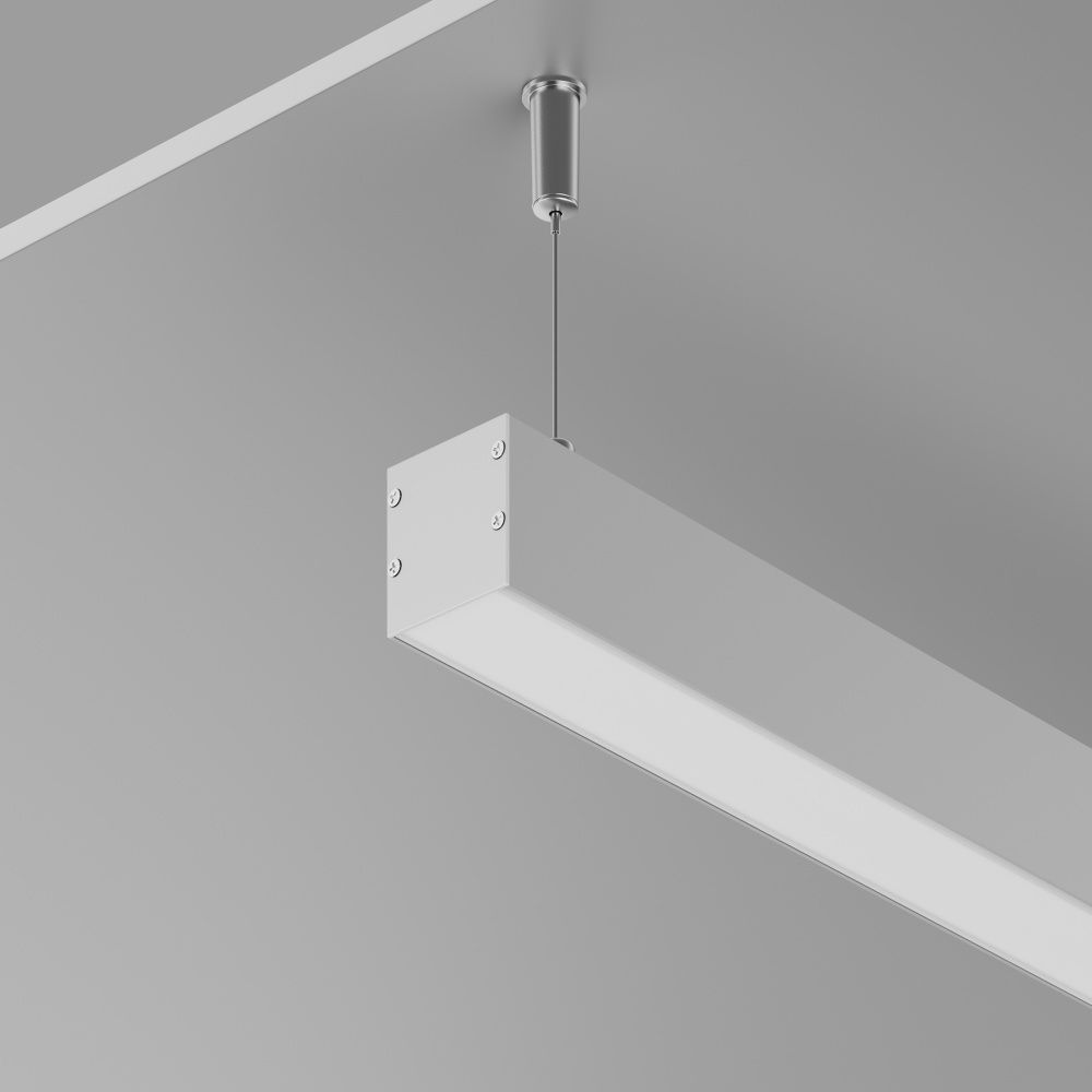 Алюминиевый профиль накладной-подвесной 35x35 (Серебро, 2 м), ALM-3535BT-S-2M 633001 Maytoni