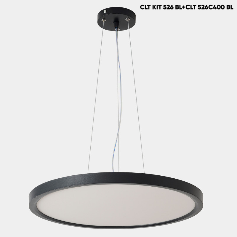 Светильник потолочный 40 см, 30W, 3000-6000K, Crystal Lux CLT 526C400 BL, черный