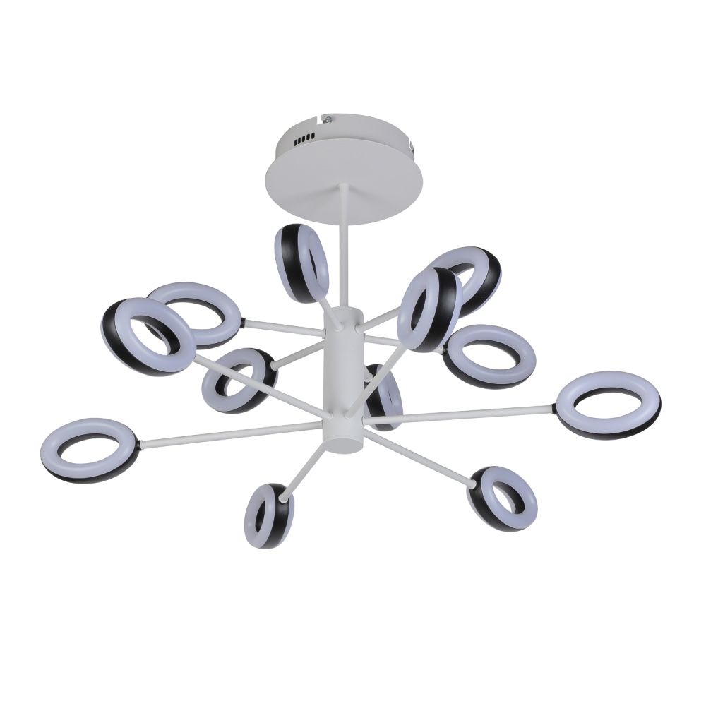 Люстра 76*76*48 см, 12*LED*140W, 3000 - 6000K Gerhort G61314/12WT BK, Белый