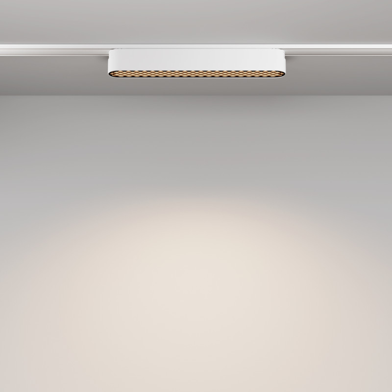 Трековый светильник 2,6*22,2*2,9 см, LED 12W, 4000К, Белый Maytoni Basis Grid TR084-1-12W4K-W