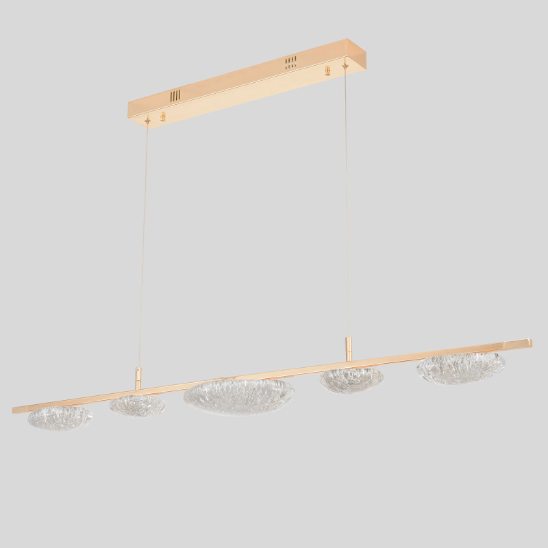 Светильник 130 см, 47W, 3000-6000K, Crystal Lux FELICIDAD SP47W LED, золото