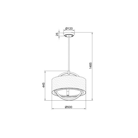 Подвесная люстра  50*149 см, 5*E14 сатин никель Vele Luce Effe VL4135L05