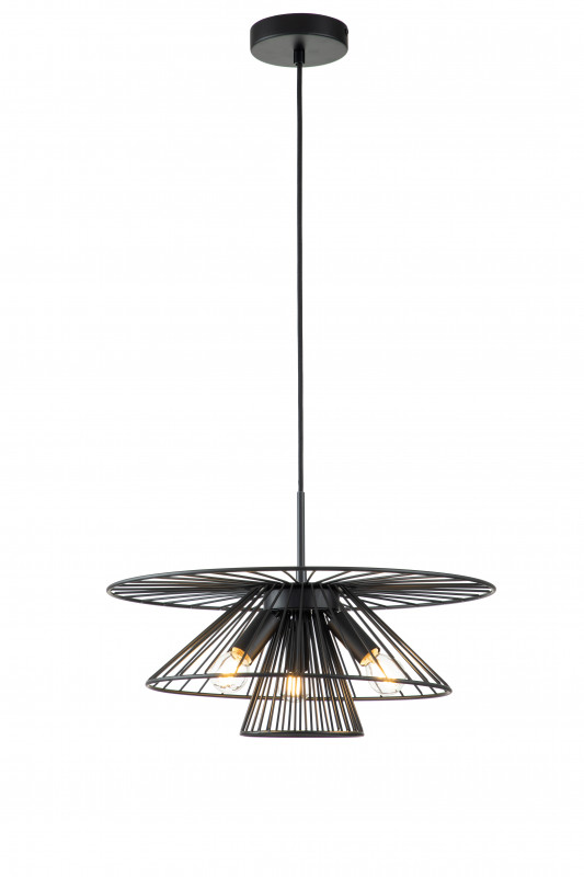 Подвесной светильник 455*455*315/1735 мм, 3*E14 чёрный Indigo Strato V000287, 10016/3P Black