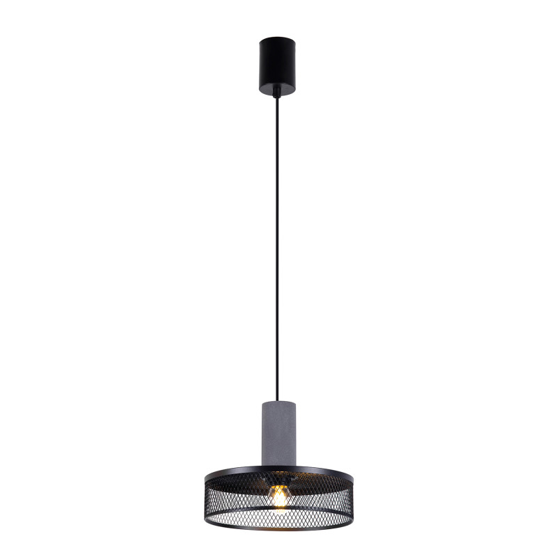 Подвесной светильник 25*178 см, 60W, Favourite cementita 4273-2P серый цемент, матовый черный