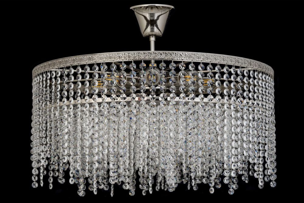 Люстра потолочная *60* см, 8*E27*60W, Arti Lampadari Favola Favola E 1.3.60.102 N, никель