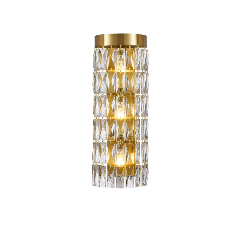 Бра Favourite Magnitudo 4090-3W, D190*W115*H525, золота, плафон состоит из прозрачного хрусталя оригинальной формы