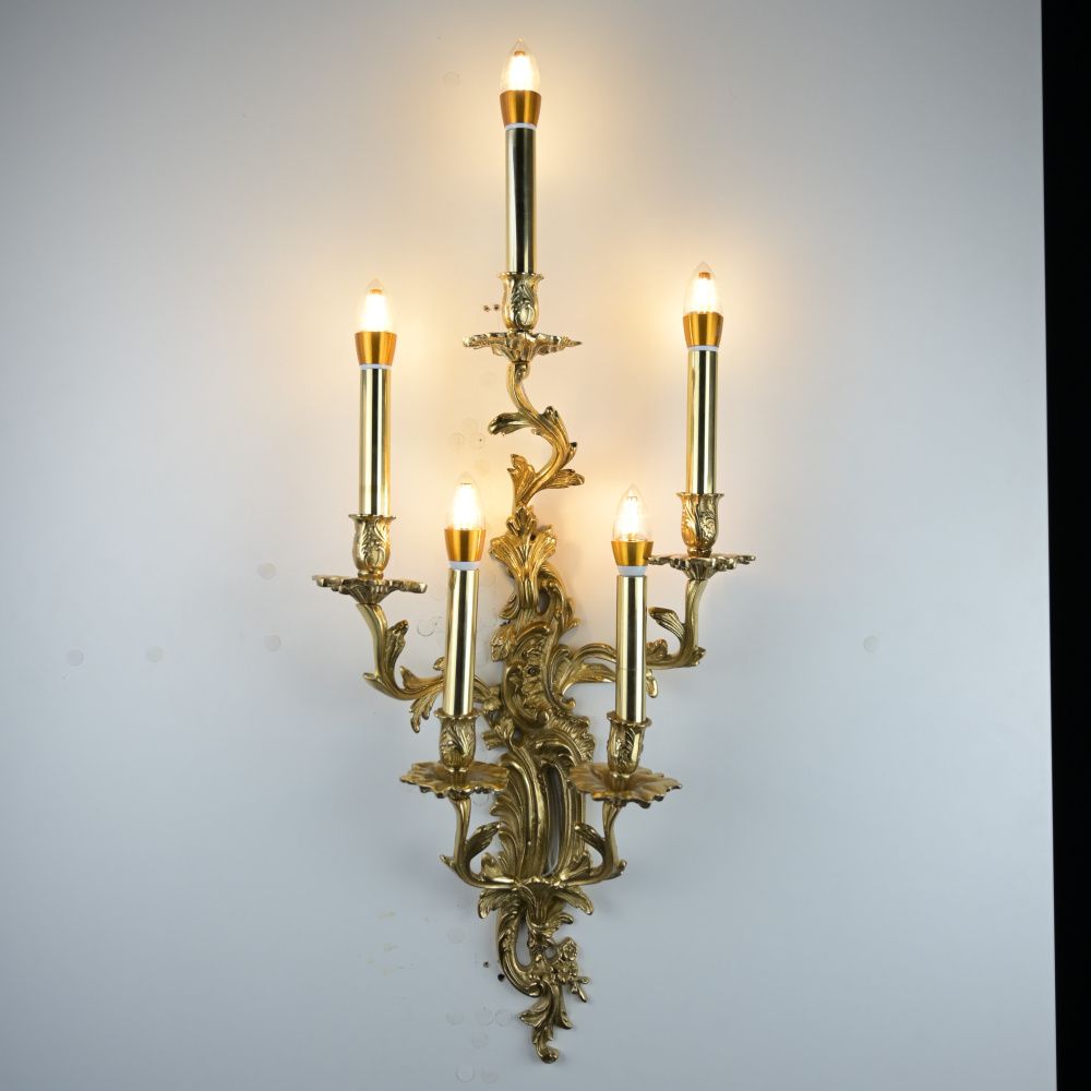 Бра Marcello Bad 85*40*40 см, 5*E14*40W, ImperiumLoft 255546-01, Золотистый