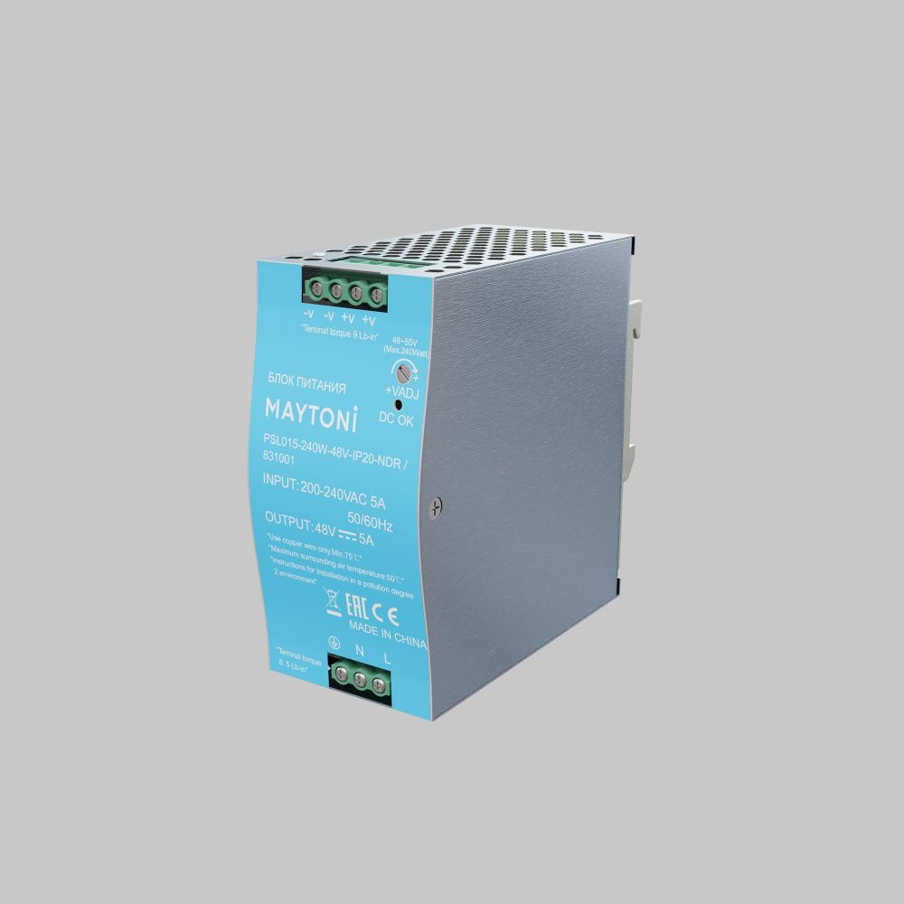 Блок питания 48V, 240W к светодиодной ленте Led Strip 831001 6,3*12,5*-11,4 см, Maytoni 831001, Серебро