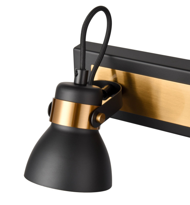 Спот 17*36*11 см, 2*E27 черный, золото Vele Luce Vulcano VL6544W02