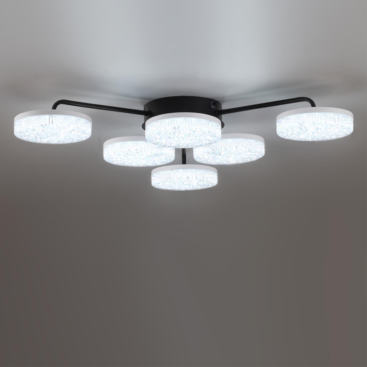 Люстра потолочная 60*67*9,5 см, 1 LED 85W 3000-4000-6000K Lumion Didana 8236/6CL черный