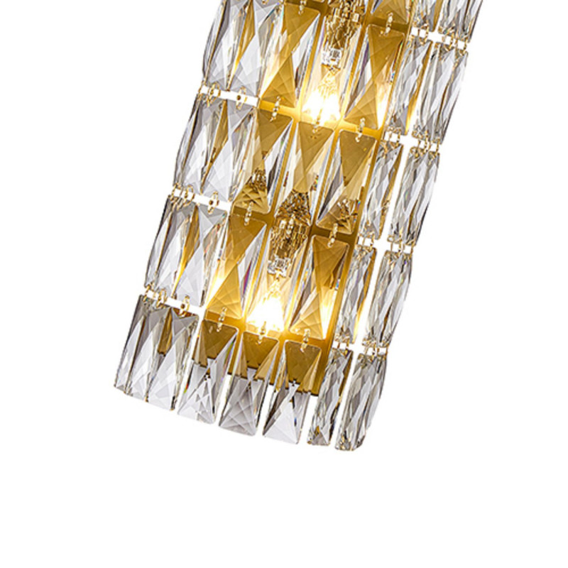 Бра Favourite Magnitudo 4090-3W, D190*W115*H525, золота, плафон состоит из прозрачного хрусталя оригинальной формы