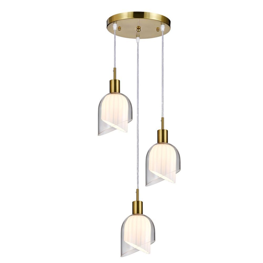 Подвесной светильник 34 см, Indigo Rintocco 11074/3P Brass V000615, бронза