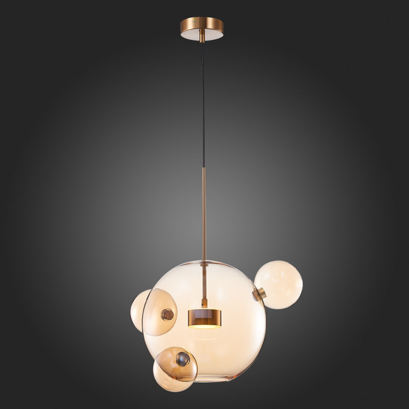 Светильник подвесной 52 см, 10W 3000K ST LUCE BOPONE SL1133.303.01 Латунь