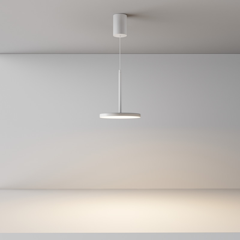 Подвесной светильник 18,5*18,5*195 см, LED, 12W, 3000К, Maytoni Technical PLATO P076PL-L12W3K-W белый