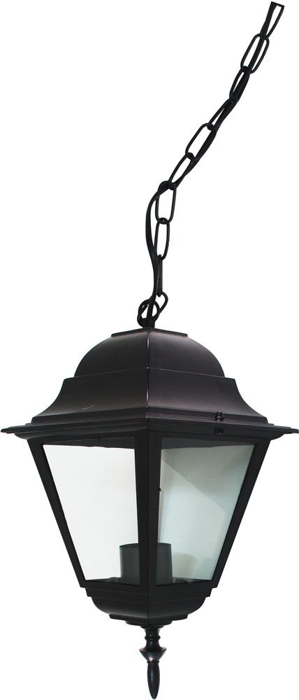 Светильник садово-парковый Feron 4205 37 см четырехгранный на цепочке, черный