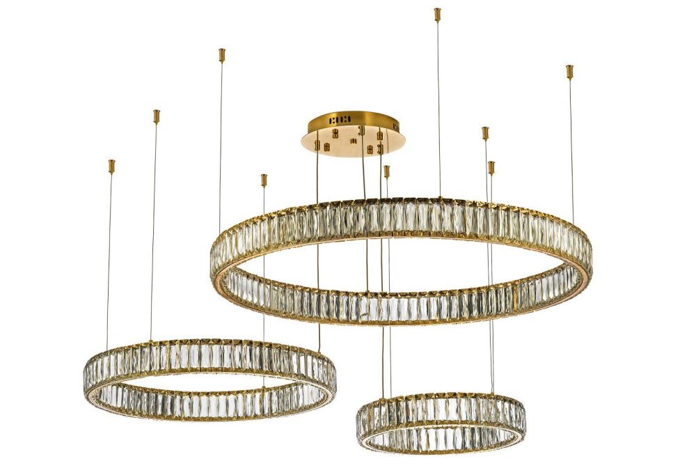 Подвесной светильник ** см, Led лента*LED*152W, 3200/6000K, Dio D`arte Caneva Caneva L 1.5.80+60+40.100 G, золотой