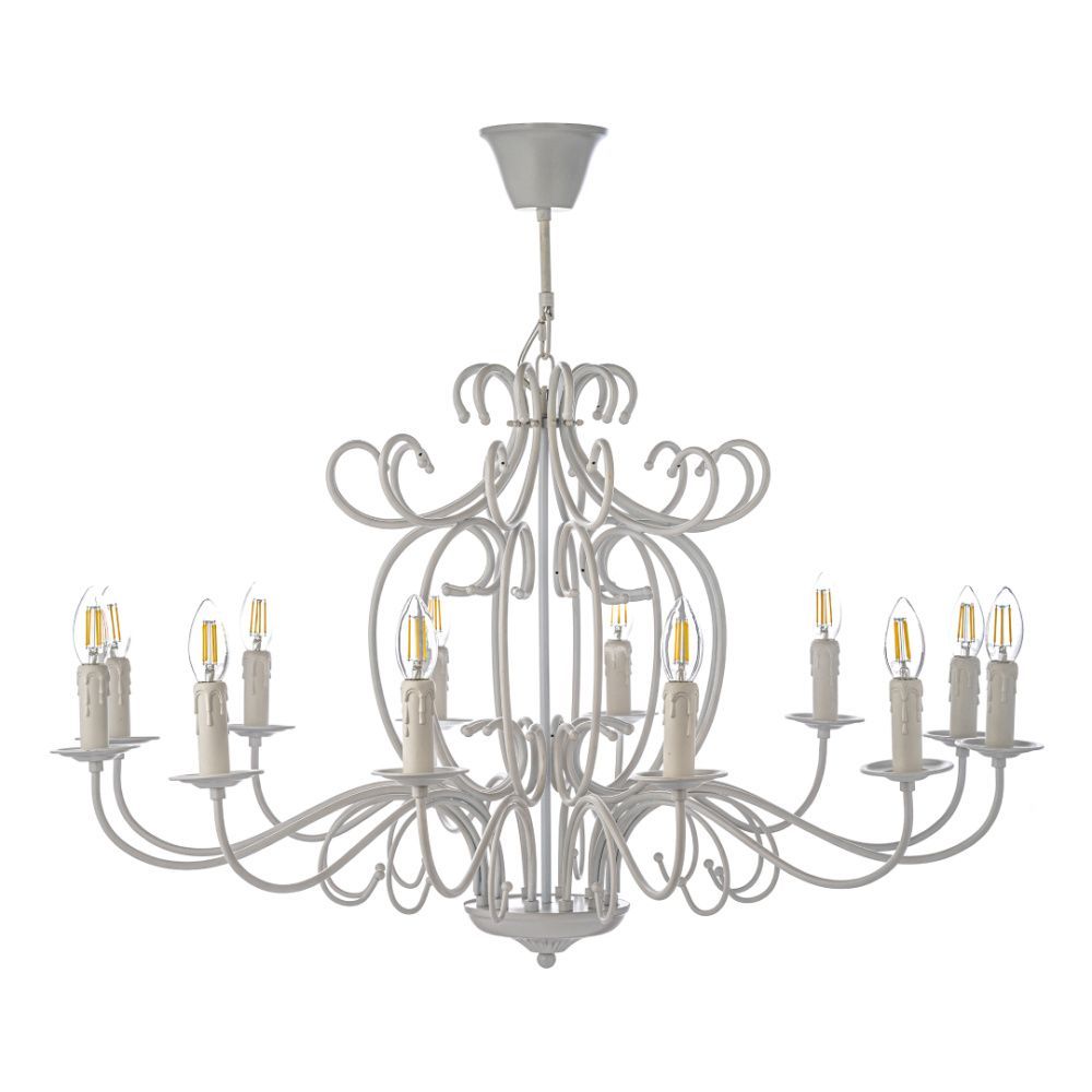 Люстра *90*133 см, 12*E14*40W, Arti Lampadari Amaro White Amaro E 1.1.12 W, Белый