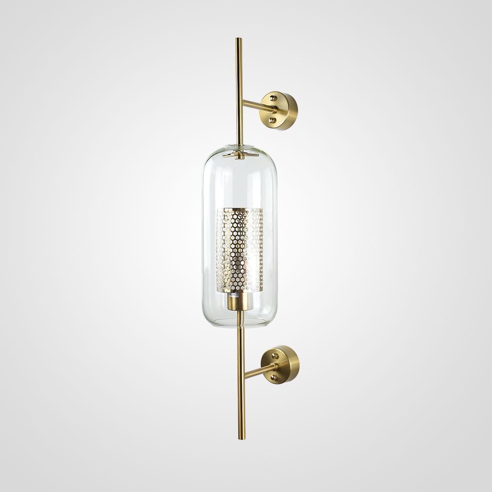 Бра CATCH WALL cylinder L67 brass 13*13*67 см, 1*E27*60W, ImperiumLoft CATCHWALL01, Латунь