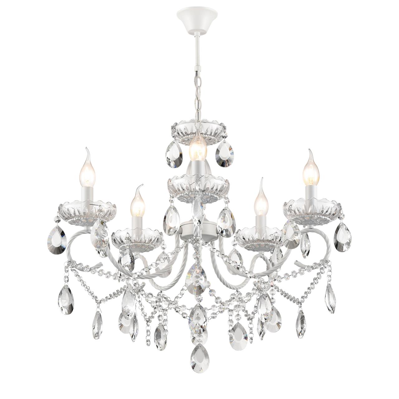 Люстра 60*79,5 см, 5*E14 Lumion Snow 8189/5 белый