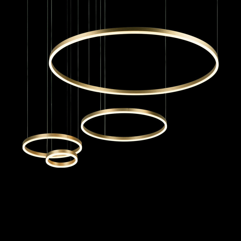 Светильник *80+60+50+40 см, 4*LED*158W, 3000К Loft It 10017/4M Ring, Золото
