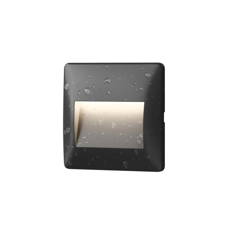 Подсветка ступеней лестницы 8,5*2,7*8,5- см, *LED*2.5W, 3000K, Denkirs Helm DK1210-BK, черный полимер