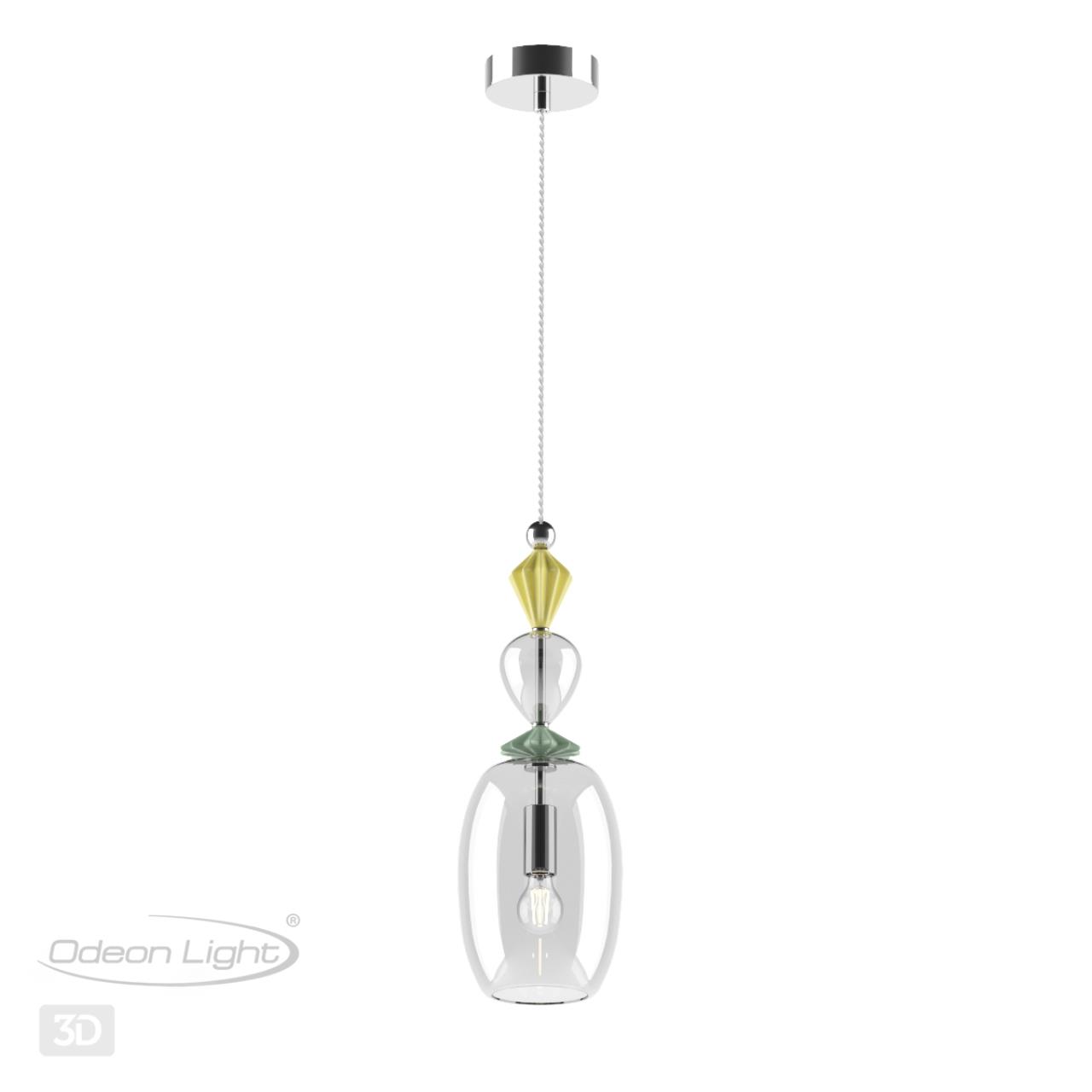 Подвесной светильник диаметр 14 см Odeon Light Bizet 4893/1B Хром