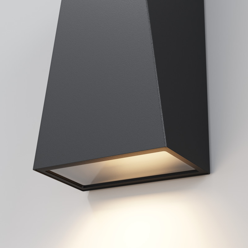 Уличный настенный светодиодный светильник Maytoni Times Square O580WL-L6B черный