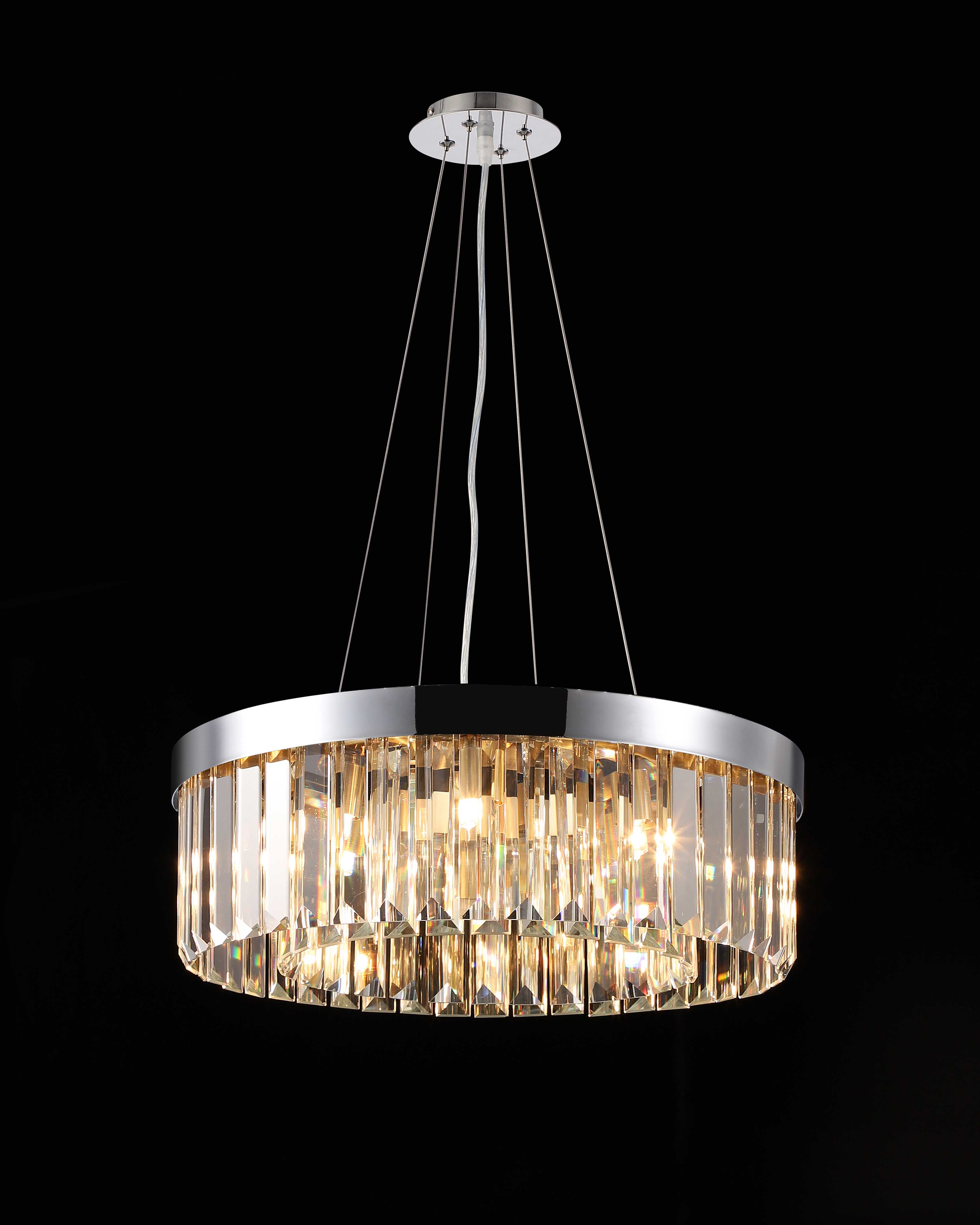 Люстра  500*170, 8*E14, 40W NewRgy Cristallo G15-ф500*H170 CHROME, Хром