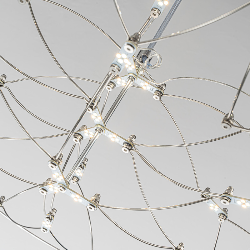 Подвесная люстра 58,5*219 см, 1*LED, 23W, 3000-6000К, Favourite Thinner 4305-6P хром
