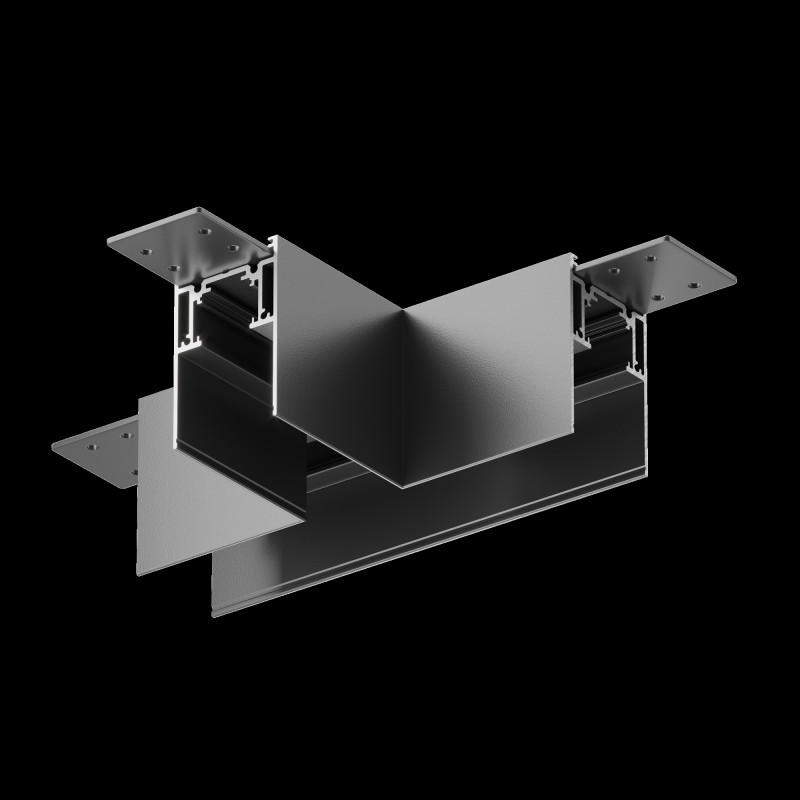 Коннектор Т-образный накладной Maytoni Technical Magnetic track system Gravity TRA010CT-41B черный