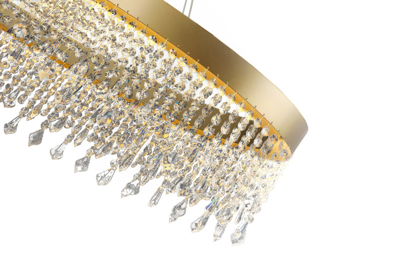 Подвесная люстра 100*35,5*120 см, 1*LED, 34W, 3000К, Favourite Regen 4479-10P латунный