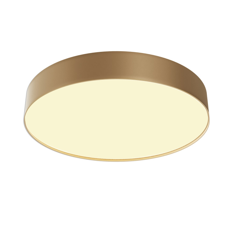 Накладной светильник 40*40*6 см,  LED, 45W, 3000К, Maytoni Technical Zon C032CL-45W2.7K-RD-MG золото матовое