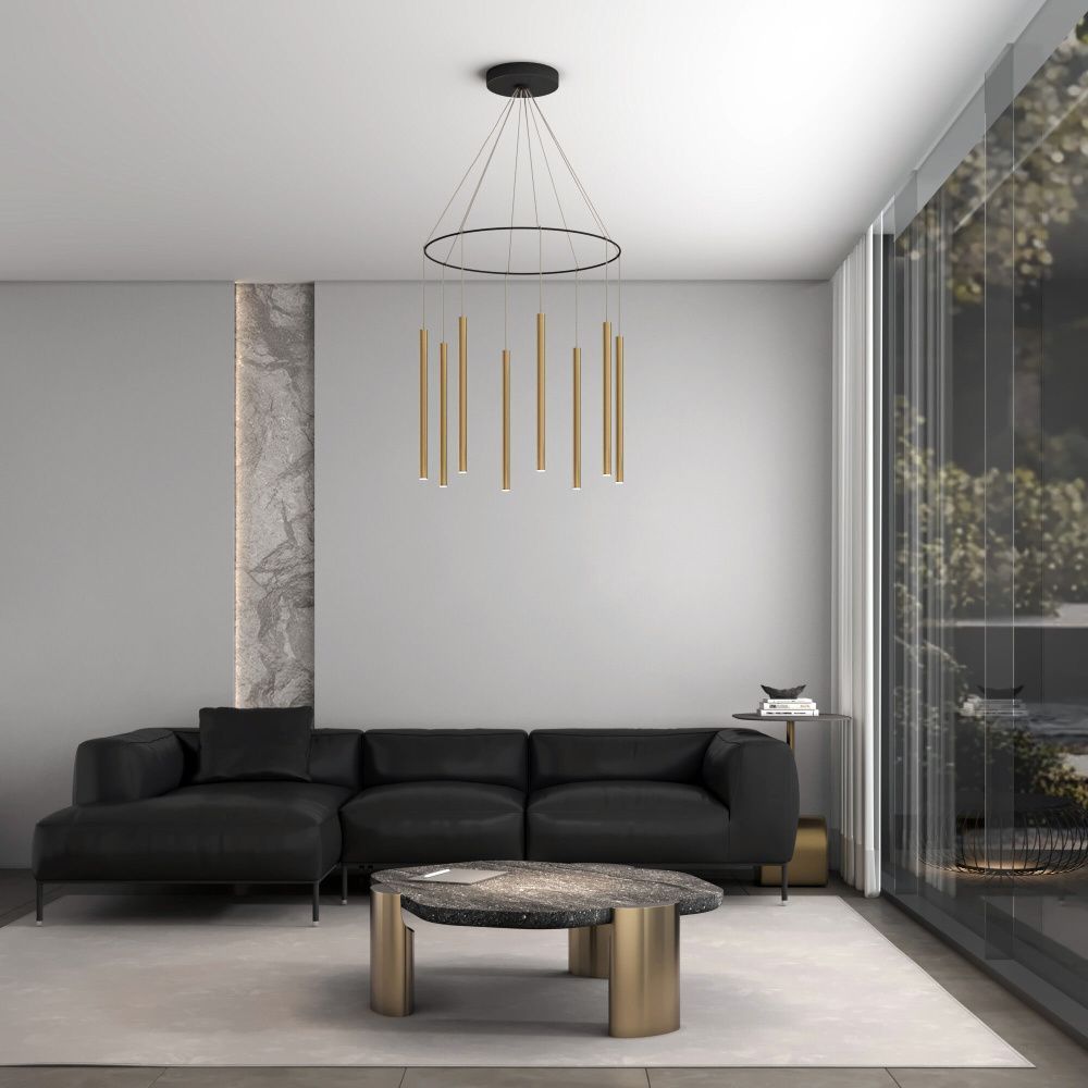 Светильник 60 см, 23W, 4000K, 24 °, Eurosvet 4690389218194, черный-латунь