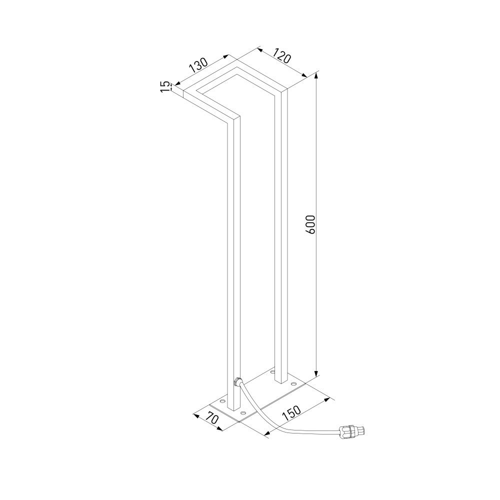 Светильник садово-парковый Stels 13W 4000K черный 35180/S Elektrostandard  4690389208935, a067901