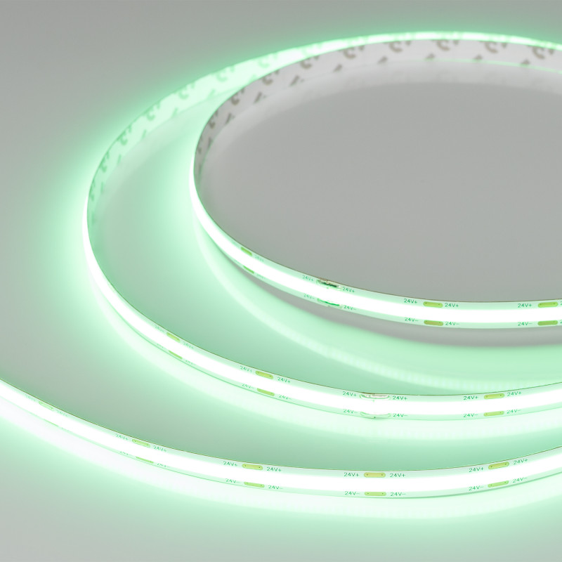 Лента COB-5000-CSP-544-24V Green (8mm, 11.5W, IP20), Arlight 032174. Цена указана за 5 метров. Продается кратно 5 метрам.